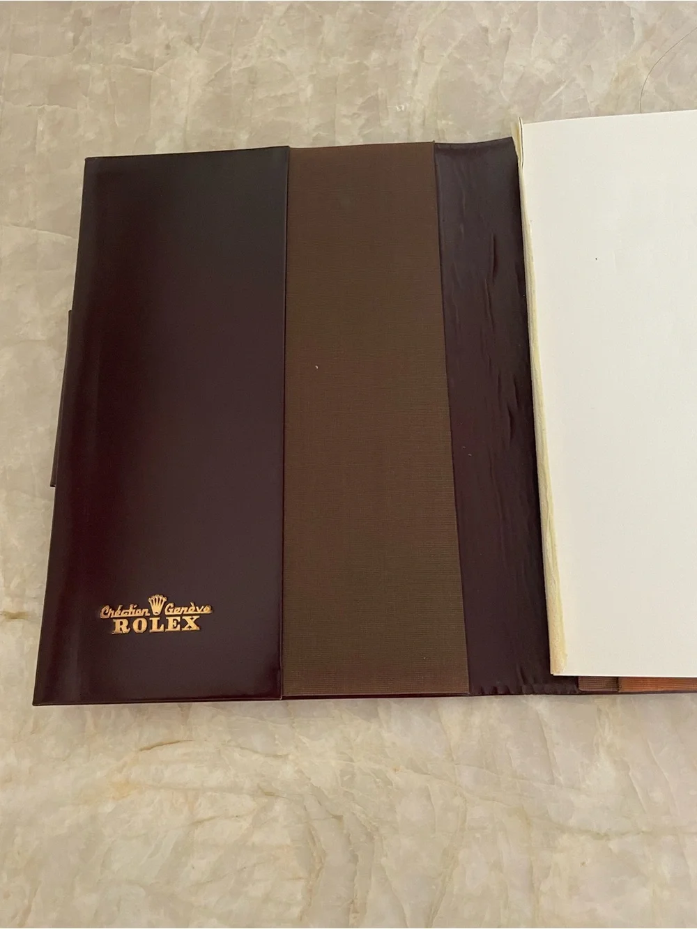 Rolex Vintage Original Geneva Rolex Leather Blank Pages Note pad Crown Logo